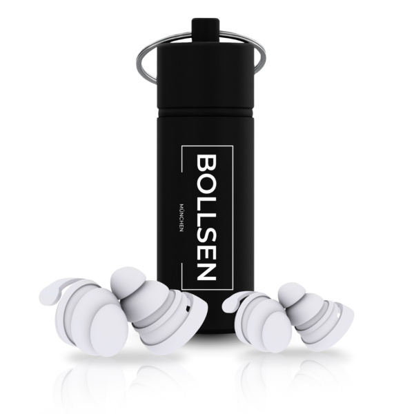 Štuple do uší BOLLSEN Life+ Pink Edition s hliníkovým puzdrom – opakovane použiteľné štuple do uší na spanie